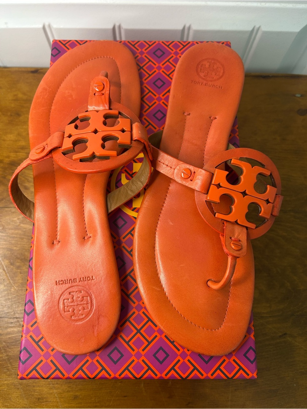 Tory Burch Miller Sandals Dark Poppy Redsize 10